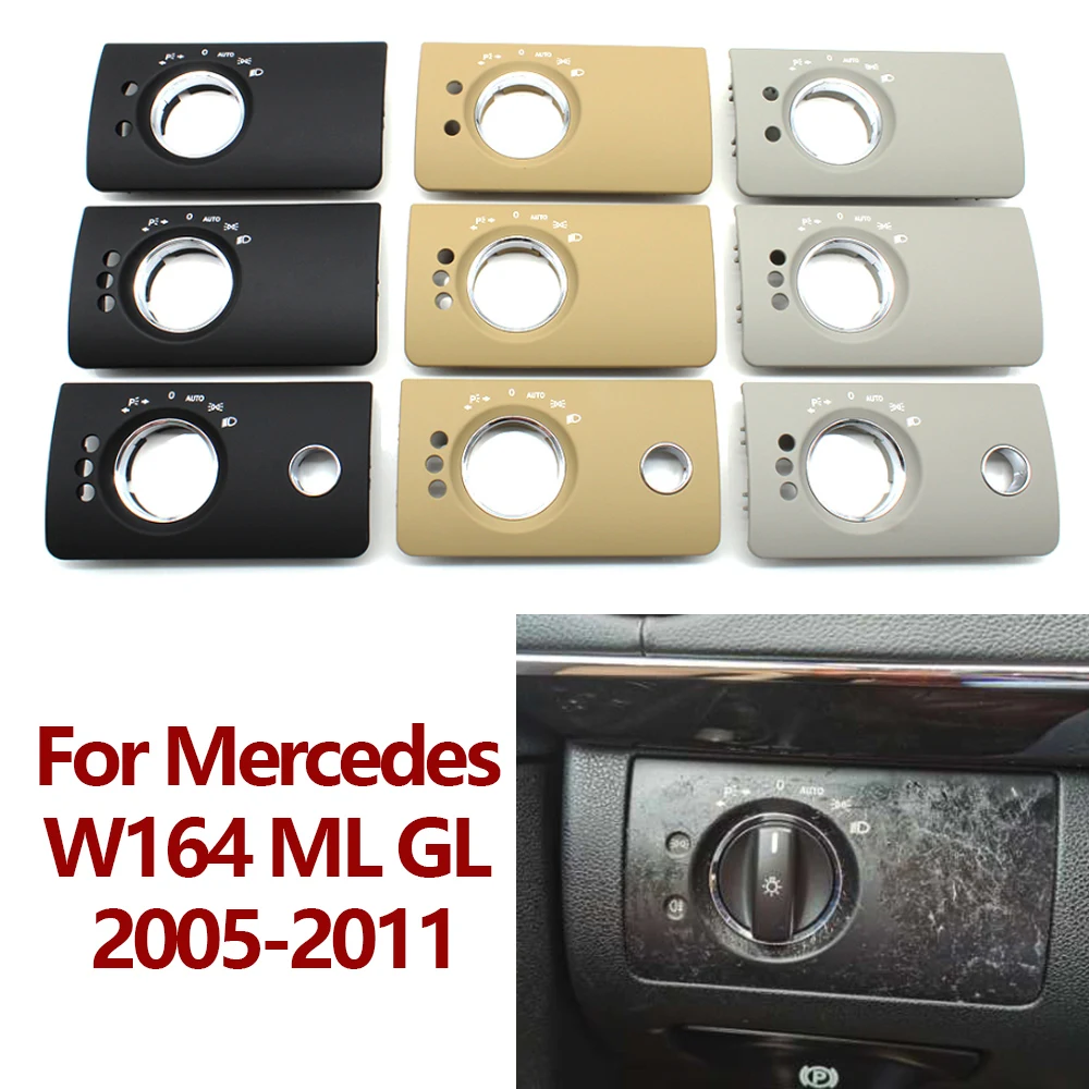 Car Interior Accessories Head Lamp Headlight Switch Button Cover Trim For Mercedes Benz W164 ML GL 300 350 450 500 2005-2011