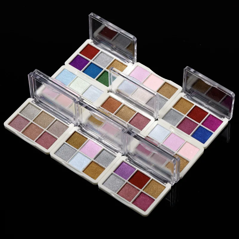 6 Farben holografisches Spiegelpulver Aurora Solid Nail Glitter Chrome Pigment Dust Gel Polish Metallic-Effekt Nail Art Dekorationen – Detail 6