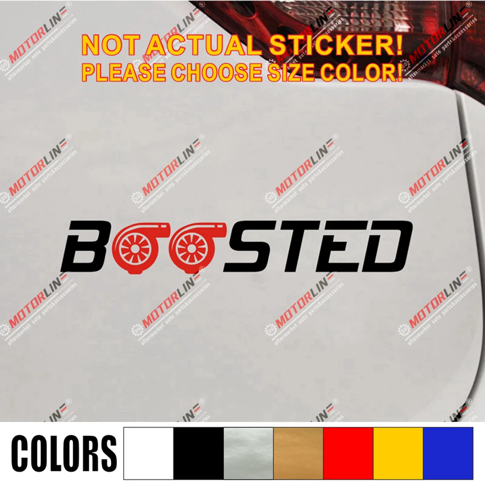 Twin Turbo inside Boosted Decal Sticker Car Vinyl die cut pick size color no background