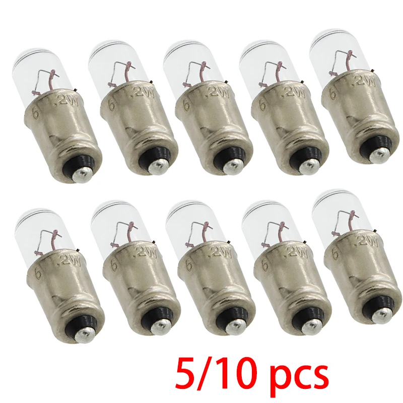 5/10PCS 6V 1.2W 6 Volt 1.2 Watt Speedometer Gauge Indicator Light Bulb For Honda R500R SS125A CT110 CT90 CT200 CL125A CM91 CL90