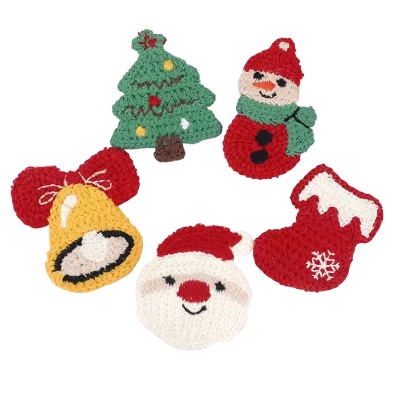 2Pcs/lot New Cute Christmas Knitted Hairpin Baby Hair Accessories