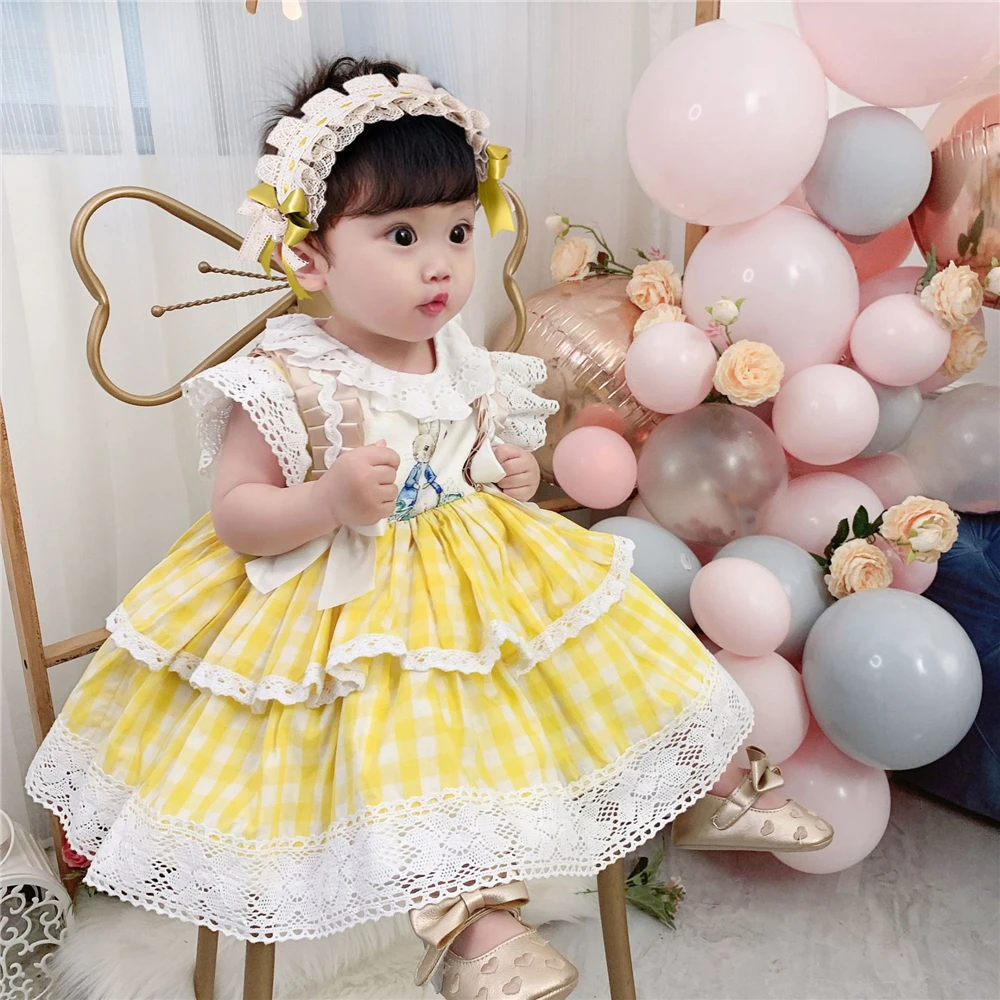 Infant Party Princess Dress Girl Baby Clothing Snow White Elsa Ariel Little Mermad Newborn Jumpsuit Dress Spain Kids Clothes