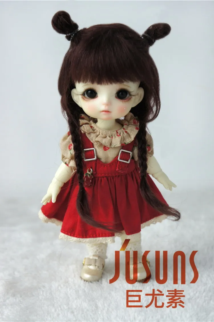 JD545 OB11 YOSD MSD SD Linda trenza BJD Mohair peluca 1/8 1/6 1/4 1/3 pelo de muñeca barato de tamaño 5-6 pulgadas a 8-9 pulgadas accesorios superiores