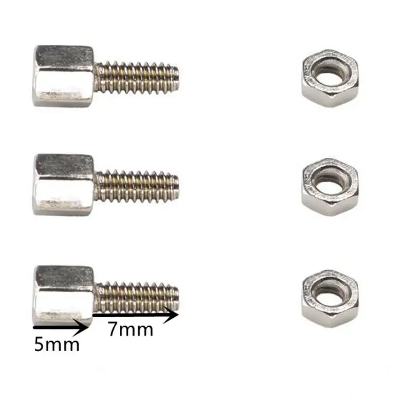 10Sets 5+7mm Header Plate Bracket Stud Bolt & Nut Nuts Screw D-Sub VGA DB9 DB15 DB25 RS232 COM Serial