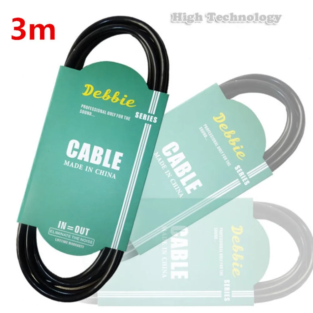 1 Stück 3m Elektrisches Patchkabel Gitarrenverstärker-Kabel Gitarrenpedal-Kabel Zubehörteile Musikinstrument – Detail 1