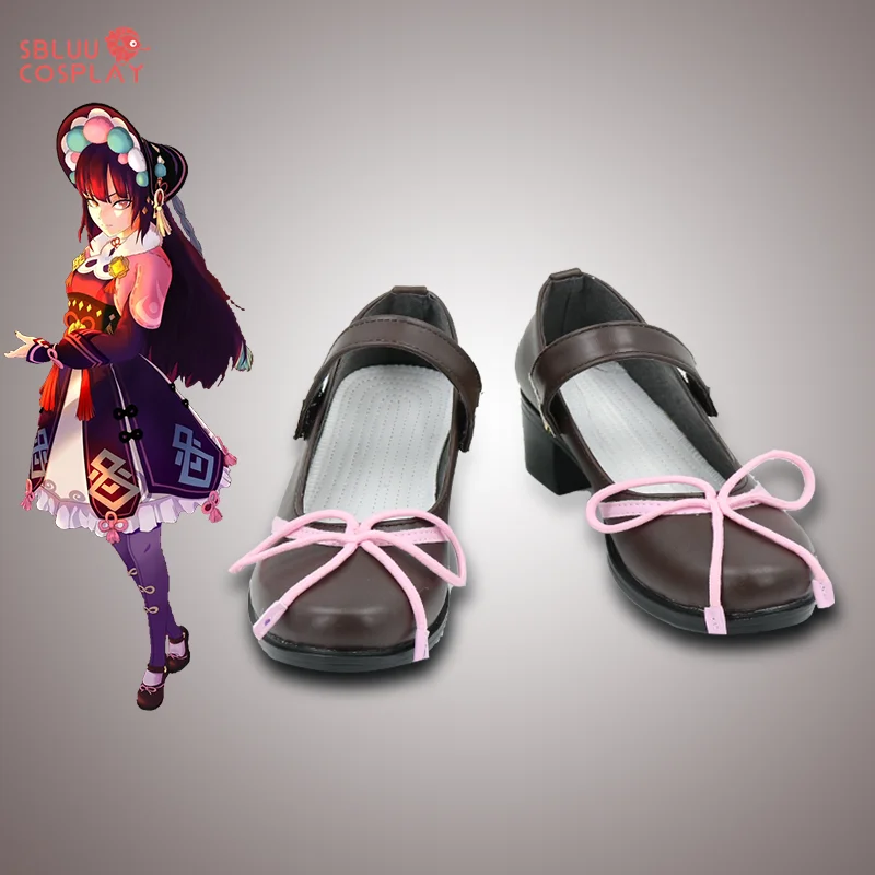 

Game Genshin Impact Yunjin Cosplay Shoes with Cute Bowknots Halloween Carnival Boots Yun Jin Cosplay Prop Custom Made