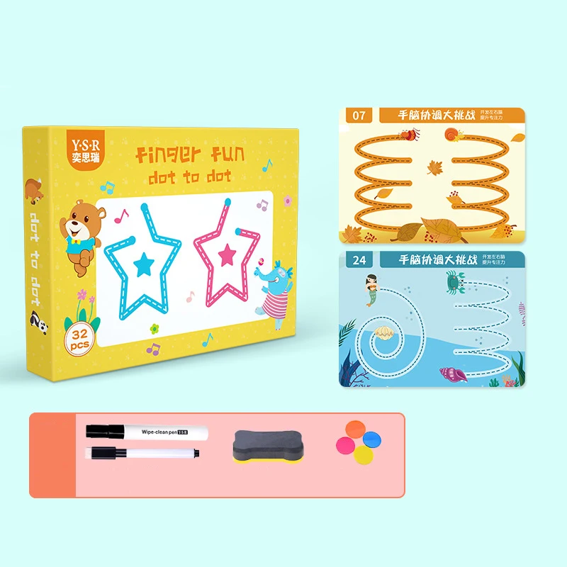 Magical Tracing Workbook Reusable Wipe-free Children's Book Copybook Children's Sensory Early Education Toys Birthday Gifts