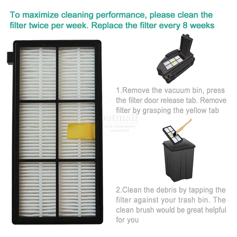 Kurz zmywalny pył wymiana filtra Hepa do iRobot Roomba serii 800 900 860 870 871 880 960 980 990 odkurzacz automatyczny filtr