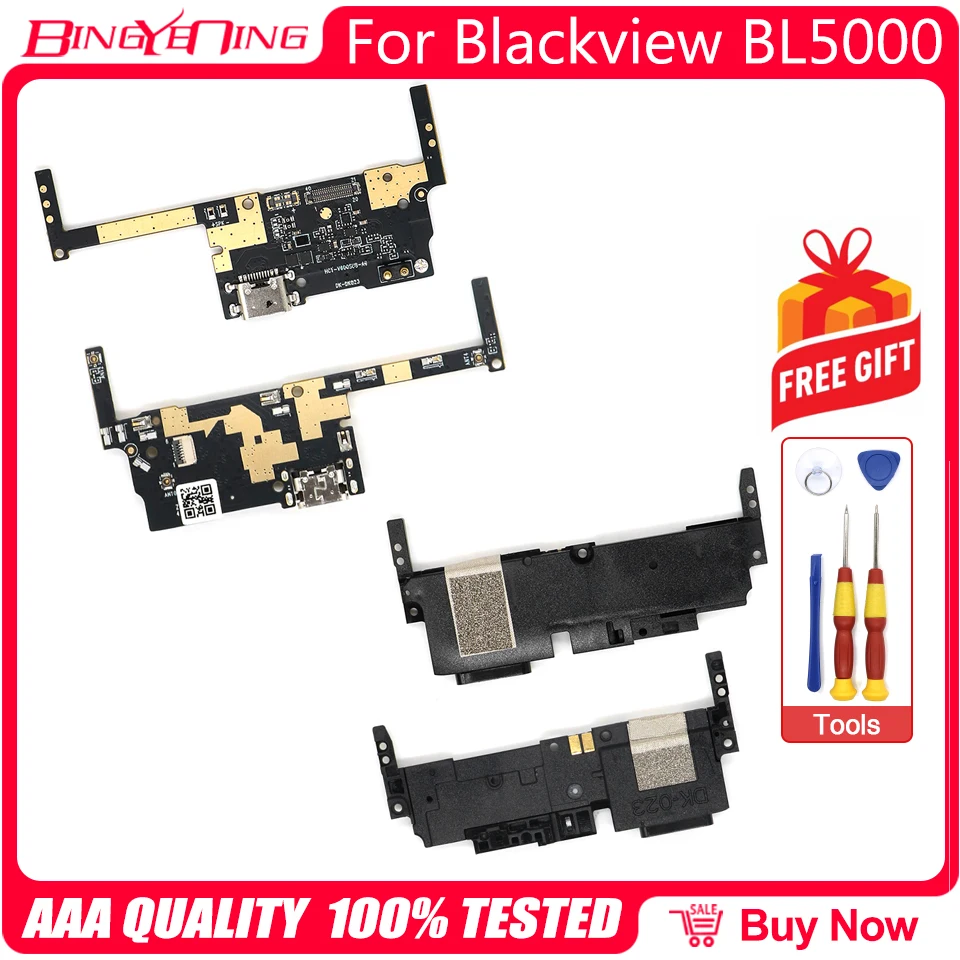 BingYeNing New Original For Blackview BL5000 USB Charging Plug  Board + Speaker Horn For Blackview BL5000 Phone