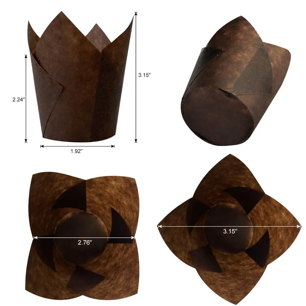 Бумажная подложка для кексов WALFOS, 50 шт./упаковка, форма для выпечки, кексов, цветов тюльпана, форма для выпечки, кексов, держатель для свадебной
