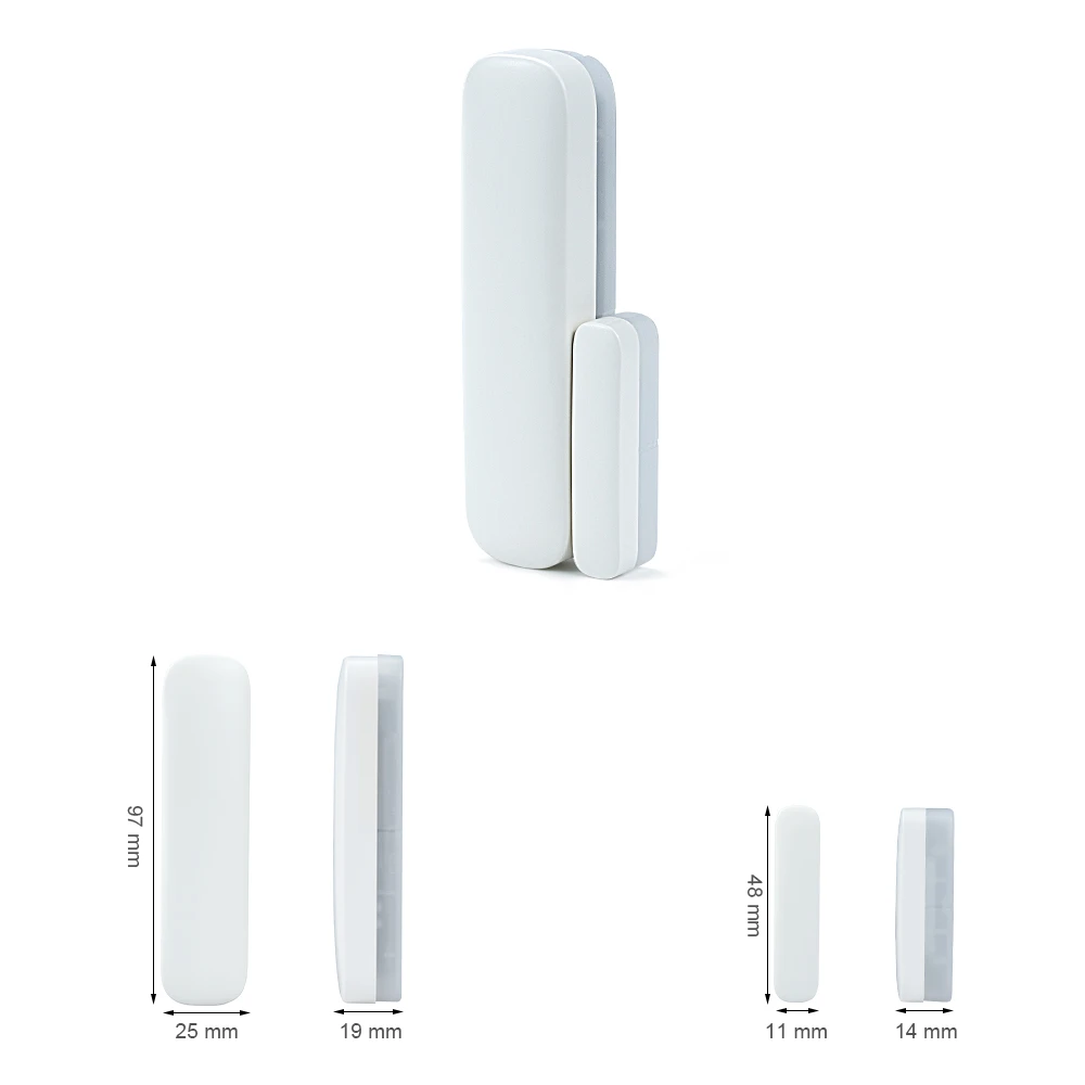 Door Window Alarm Sensor FM GFSK 433MHz Wireless Magnetic Switch Contact Detector Signaling for Intruder Security Alarm System