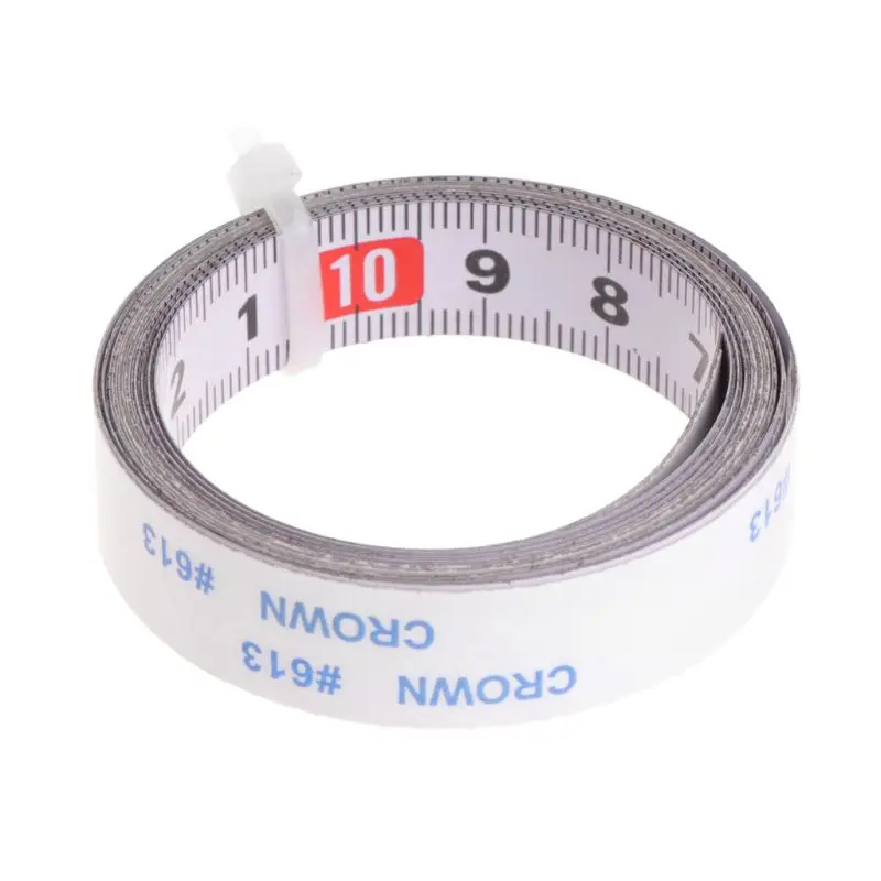 Adhesive Metric Scale Tape Measure 1m Paste Mechanical Steel Ruler Reverse For Router Saw Table Band Saw Woodworking Tools