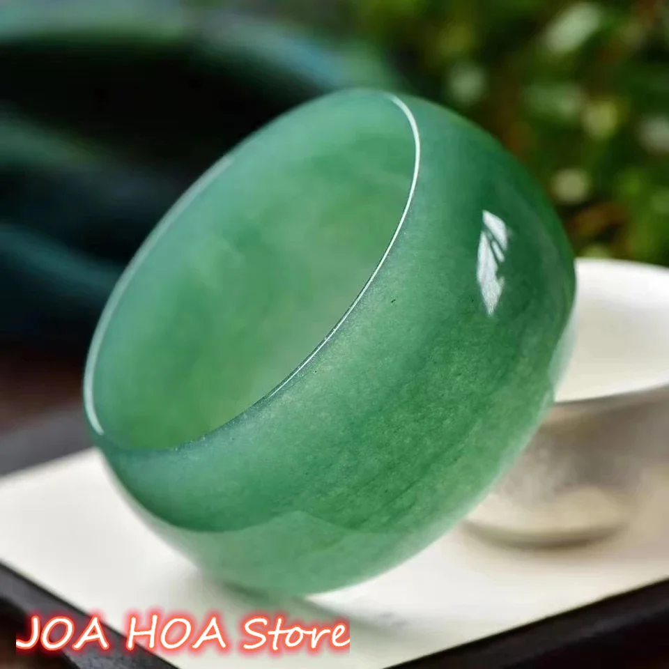 

Natural Aventurine Jade Widened Hand Carved Lady Bracelet Gift