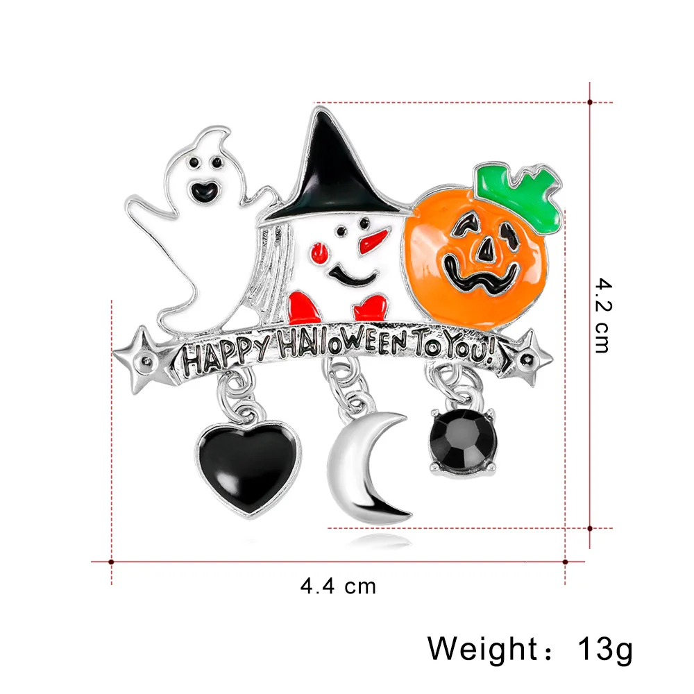 

4.2cm*4.4cm Happy Halloween To You Pumpkin/Santa Claus Brooch pin