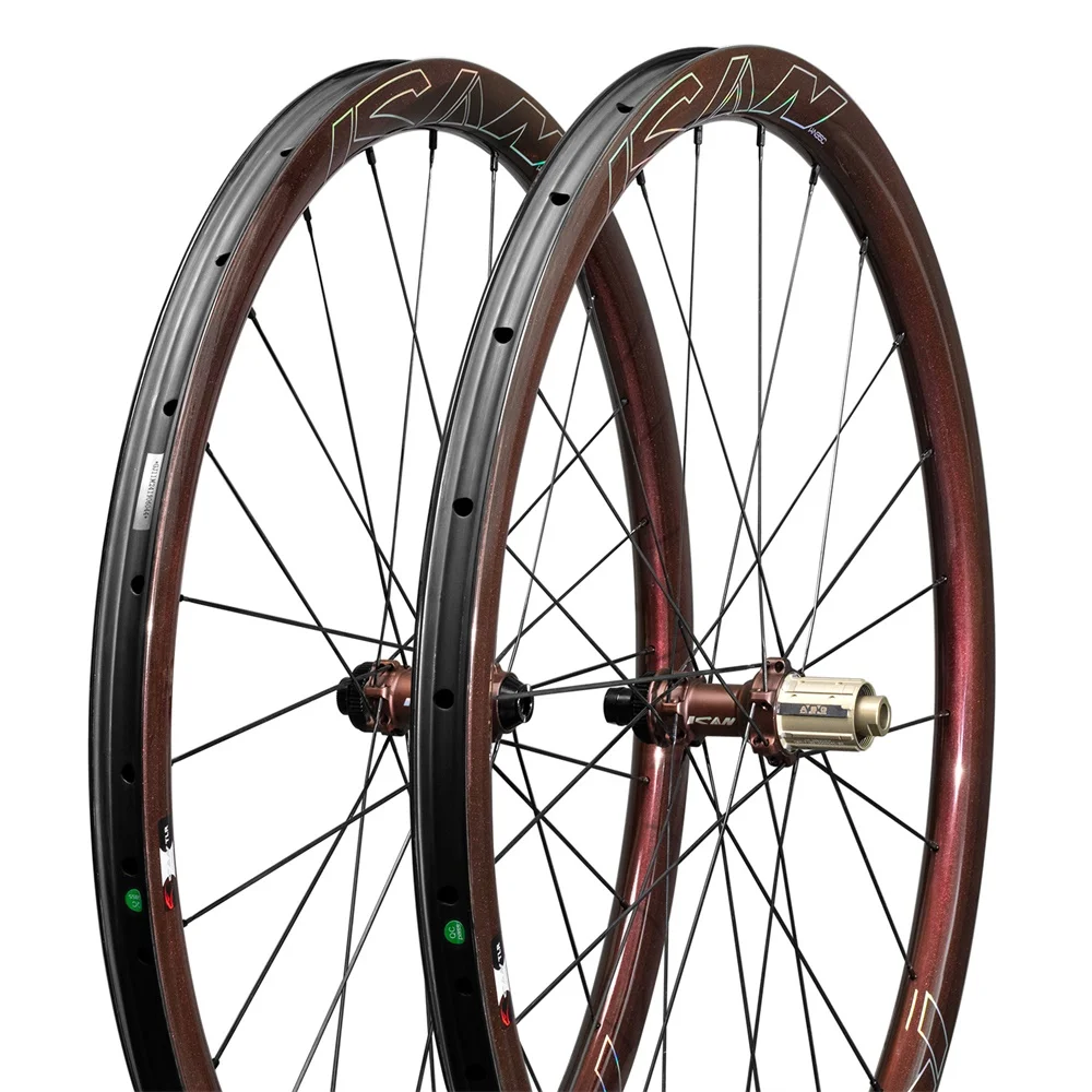 

Carbon bike wheelset super light disc brake Novatec 411 412 SAPIM carbon tubeless 35mm with rainbow ICAN chameleon