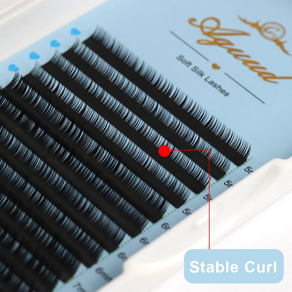 AGUUD Bottom Lashes 5 6 7 8mm B/C Curl Short Natural Faux Mink Individual Eyelash Extension Lower Eyelash Under Lash Extension