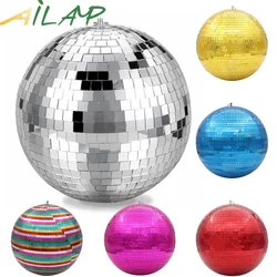 Max 30cm Christmas ball disco ball holiday decoration colorful rotating reflective glass ball wedding stage ktv bar dj Xmas ball