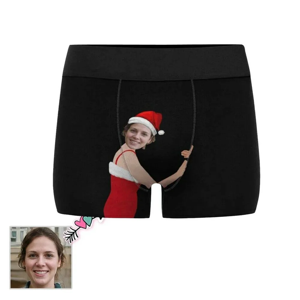Calzoncillos Boxer Personalizados Con Foto - Regalo Divertido Para Novio, Esposo, Cumpleaños O Navidad