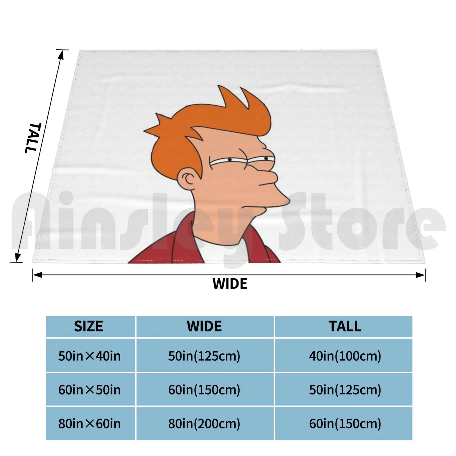 Fry Blanket Fashion Custom Fry Bender Matt Groening Leela Zoidberg Amy Wong