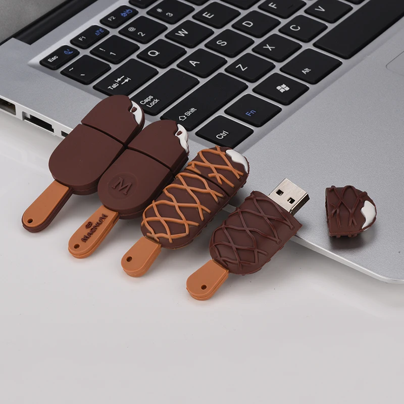 Summer Cartoon USB Flash Drive 32GB 64GB 128GB high speed pendrive 4gb 8gb 16gb ice cream model U disk 2.0 for computer car TV