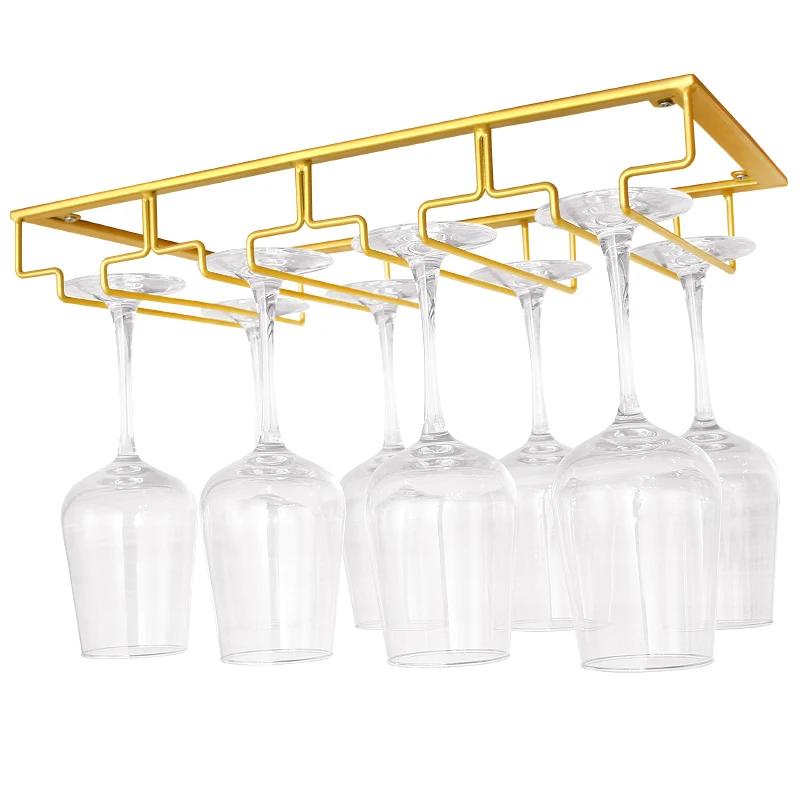 

Wine Glass Holder Household Iron Hanging Wine Cup Rack Whiskey Champagne Goblet Storage Racks Shelf Hanger Home Bar Organizer