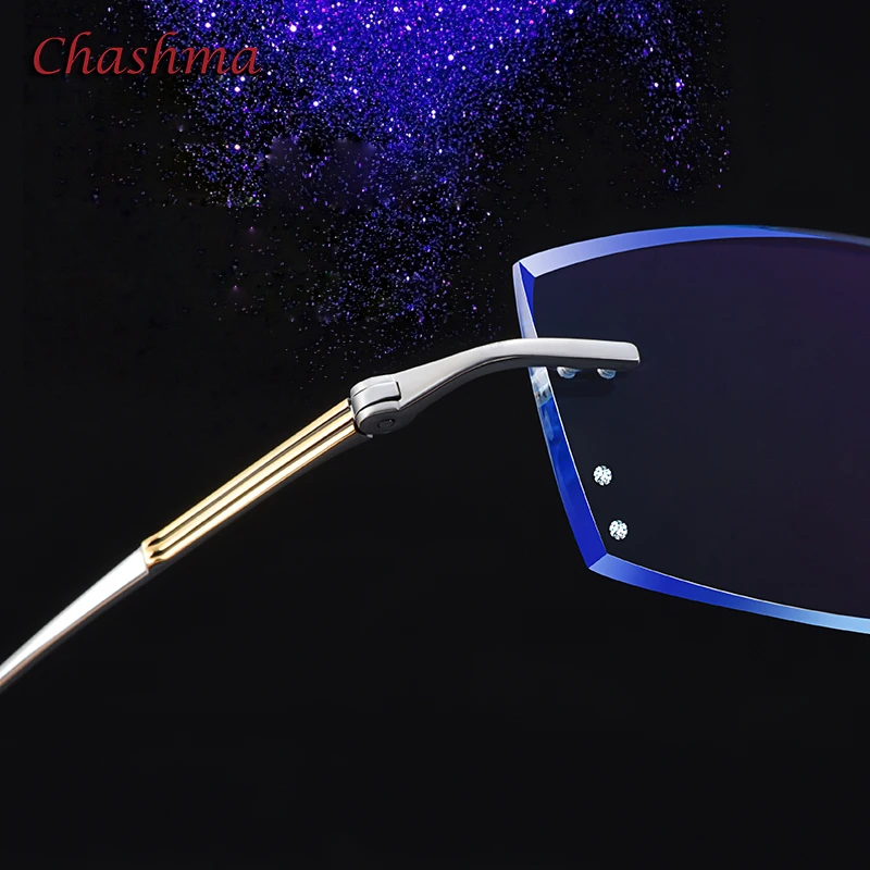 Pure Titanium Progressive Glasses Men Eyeglasses Spectacles Rimless Light Prescription Glass Anti Blue Ray Lens Glasses Frame