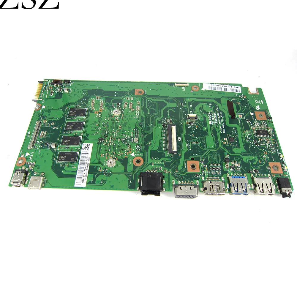 For ASUS X541NA X541 X541N Laptop Motherboard N4000 CPU 4GB RAM REV.2.1 Mainboard Test Good