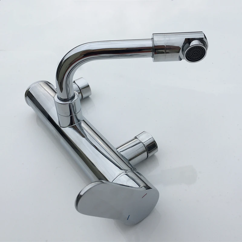 Kitchen Faucet Black/Silver Brass 360 Rotate Nozzle Tap Single Handle Bathroom Fold-able Faucet Cold Hot Water Sink Mixer Taps