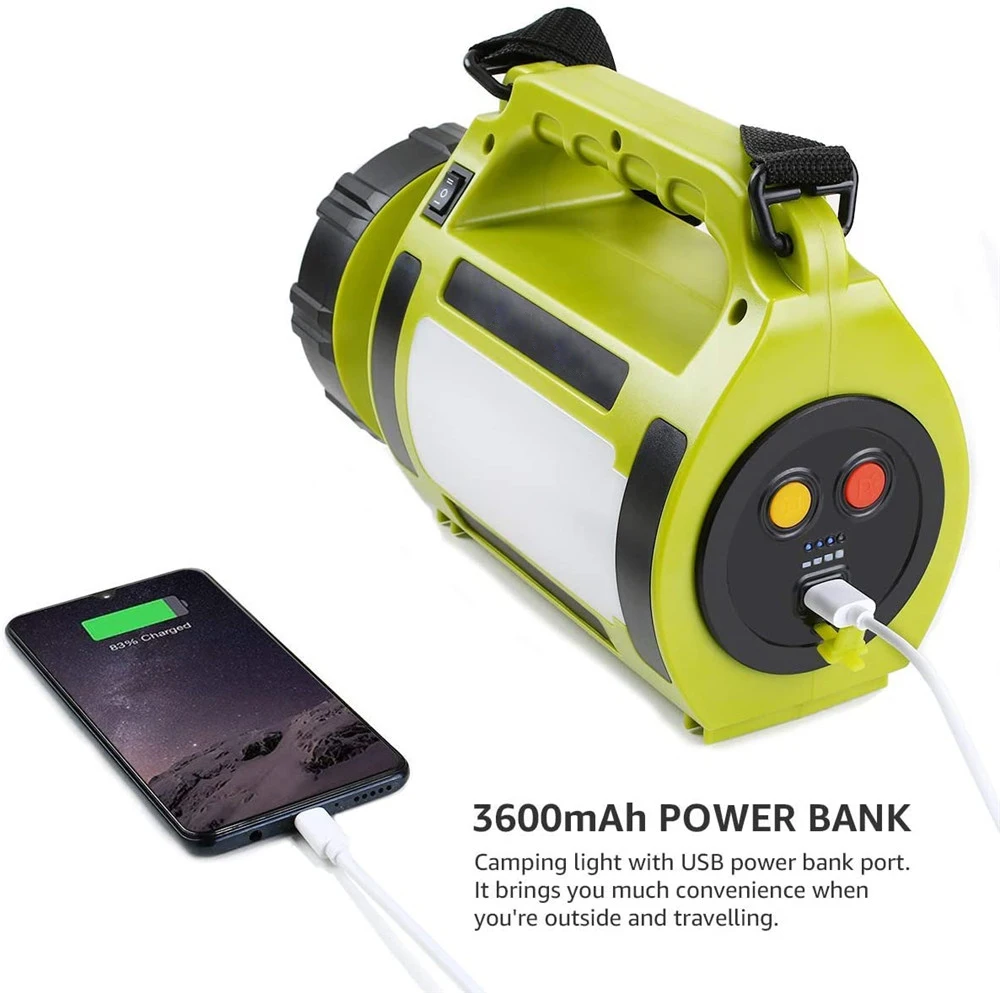 Super Power Portable LED Camping Light Work Light Outdoor Tent Light USB Rechargeable Flashlight Waterproof Lantern Search Light