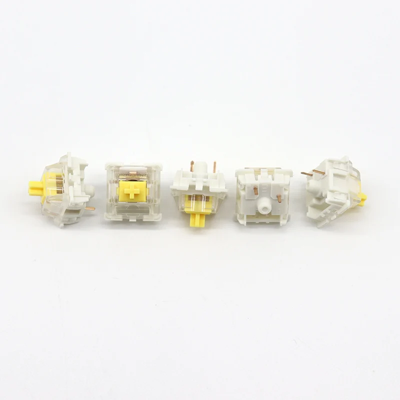 Gateron สวิทช์ SMD 3 Pin สีดำสีแดงสีน้ำตาลสีฟ้าสีเขียวใสสีเหลืองสำหรับคีย์บอร์ด Cherry Mx Mechanical Switches 10Pcs