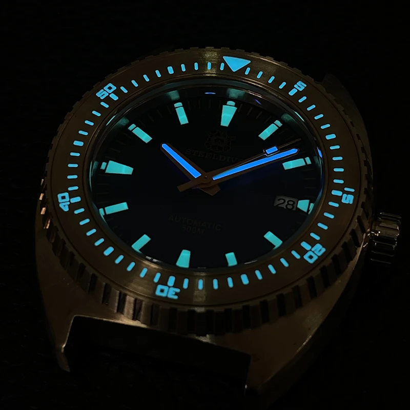 Steeldive Men Diver Watch Mens Automatic Watches Bronze Luxury Mechanical Wristwatch 500M Waterproof BGW9 Luminous Sapphire NH35