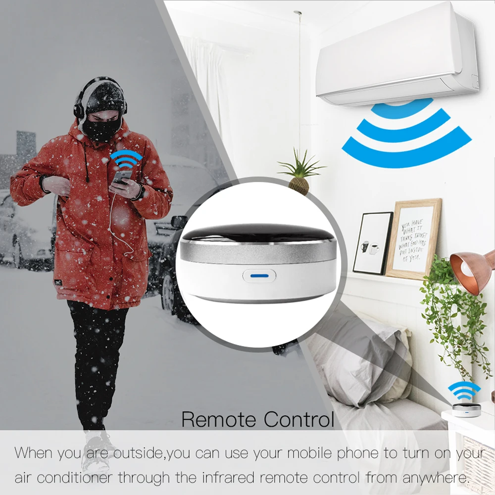 Controlador IR inteligente Universal Smart Home Blaster Control remoto inalámbrico por infrarrojos a través de la aplicación Tuya funciona con Alexa