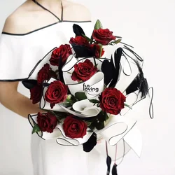 Thickened Waterproof Korean Wrapping Paper, Aristocratic Frame, Matte Bouquet, Gift Wrapping Material, Florist Shop, 20 Pcs