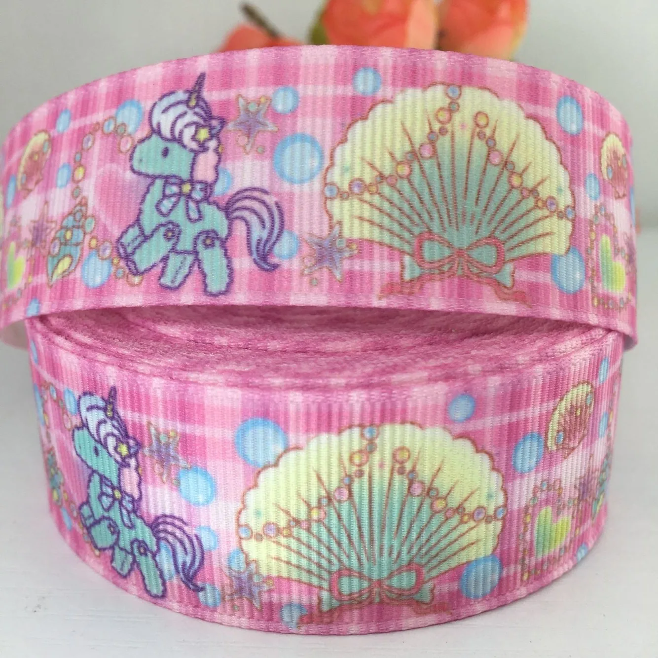 1 "25MM NEUE 5 yards/lot einhorn zeichen gedruckt grosgrain bänder cartoon band DIY handgemachten materialien 2012251