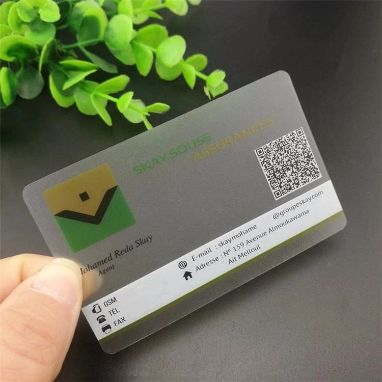 Wholesale business pvc cards standard size clear inkjet printable pvc plastic cards transparent cards