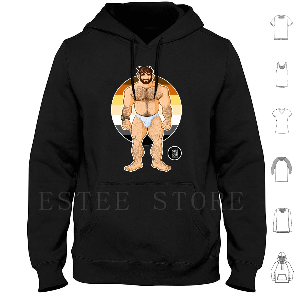 Adam Likes Underwear-Bear Flag Version Hoodies Long Sleeve Bobobear Bobonisi Bear Bear Art Tom Of Finland Comics Bear