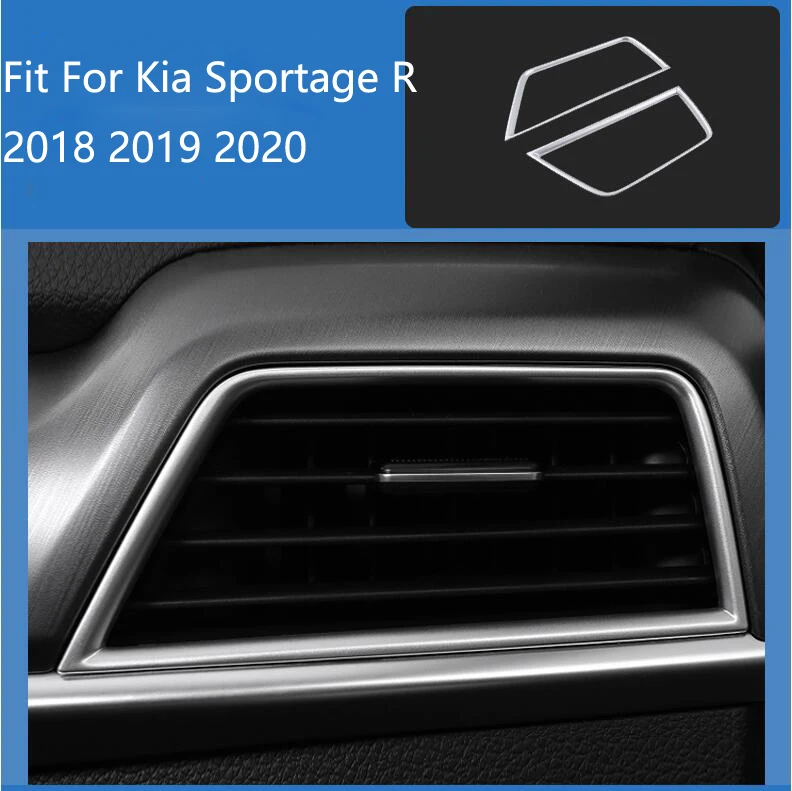 Auto Accessory For Kia Sportage R 2018 2019 2020 ABS Dashboard Air Conditioner Outlet Vent Cover Trim