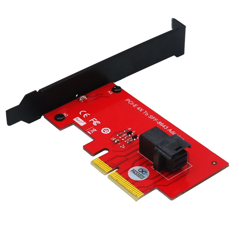 

Riser PCIE SFF-8643 U.2 Adapter Expansion Card SFF-8643 U2 PCI E Converter SFF 8643 PCI-E 4.0 X4 Riser Card for U2 PCIe NVMe SSD