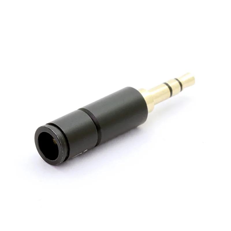 2PCS 3 Poles 3.5mm Stereo Connector with Screw Lock Gold Plated Jack 3.5mm Stereo Male Plug Wire Connector Headphone Jack