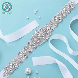 (1PC) Rhinestones bridal belt diamond wedding dress belt with crystal wedding sash for wedding dress accessories WDD1043