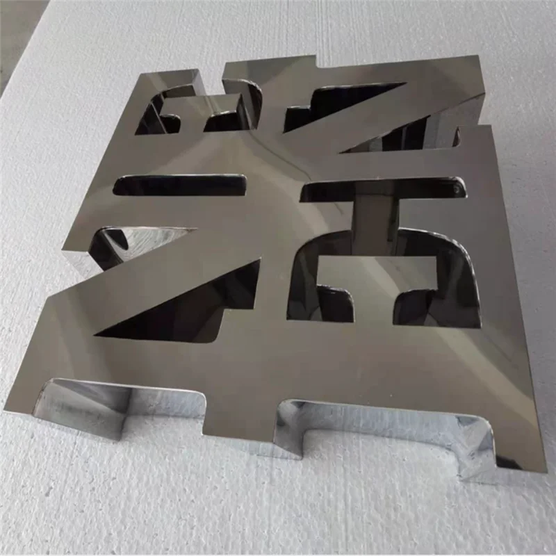Señal de letras de acero inoxidable 3D de mano de obra fina para exteriores, señales de letras de nombre de tienda de acero inoxidable pulido con