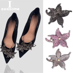 Stars Shining Bridal Wedding Party Shoes Accessories High Heels Boots Shoes DIY Manual Rhinestone Shoe Decorations Shoe flower