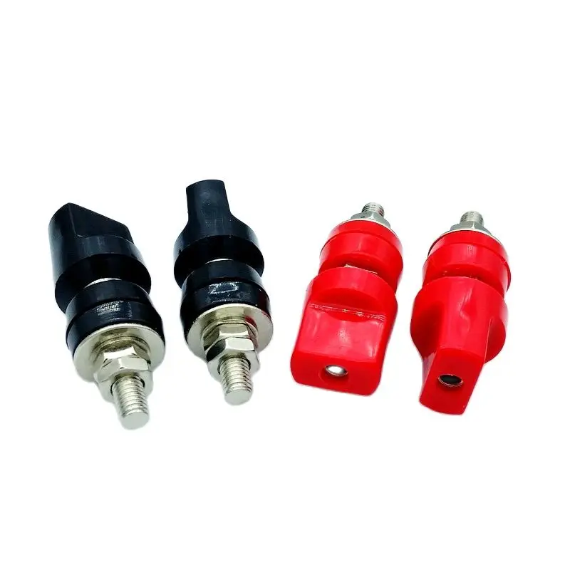 M6 6mm Large Current Terminal Binding Post With 4mm Banana Socket For Inverter Voltage Regulator Electric Welding Machine 4Pcs