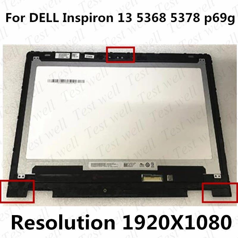 Imagem -02 - Tela Lcd Mais Digitalizador de Toque Mais Moldura Nv133fhm-n41 Original 13.3 para Dell Inspiron 13 5368 5378 P69g