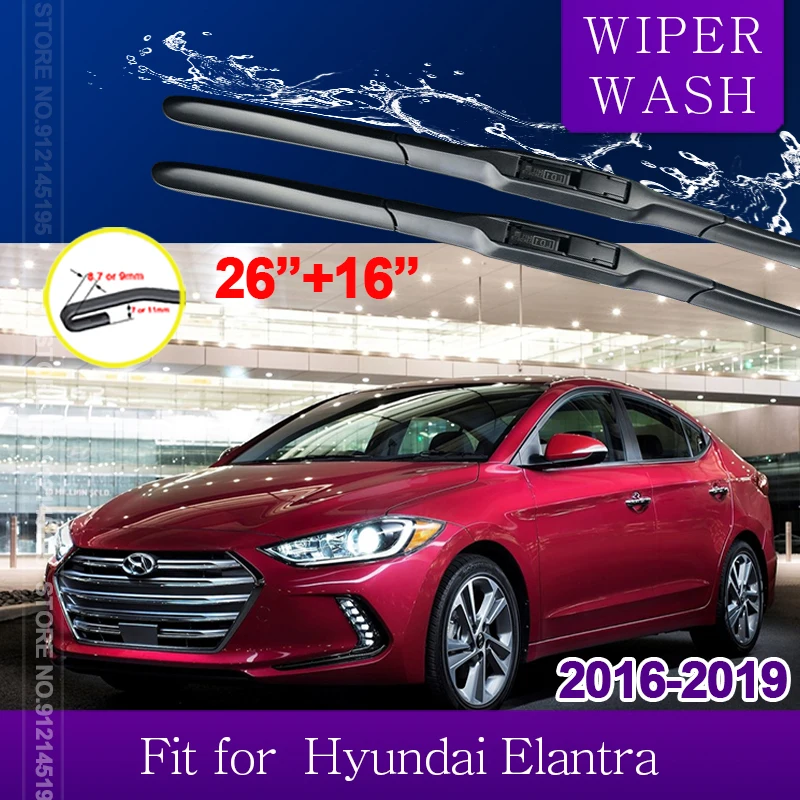 

for Hyundai Elantra 2016 2017 2018 2019 AD Avante Super Elantra Car Wiper Blade Windscreen Windshield Wipers Car Accessories