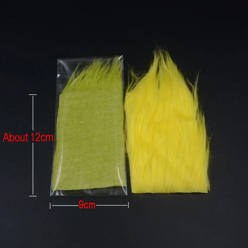 CONTEMPLATOR 10optional colors Craft Fur streamer shrimp Fly Tying materials 9*12cm synthetic long fluffy fiber flies tail wing