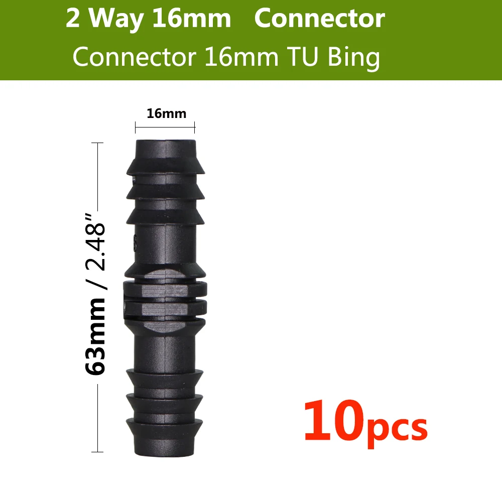 16 20 25 mm Garden irrigation Pipe Connection tee elbow Joint end Plug Microdrop adapter