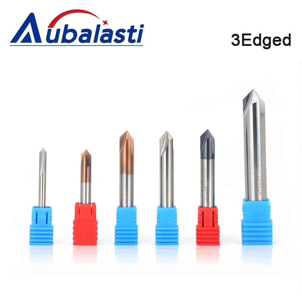 CNC Milling Cutter HRC55 Tungsten Carbide Tool Straight Groove Chamfering Tungsten Steel Router Bits For Engraver Machine