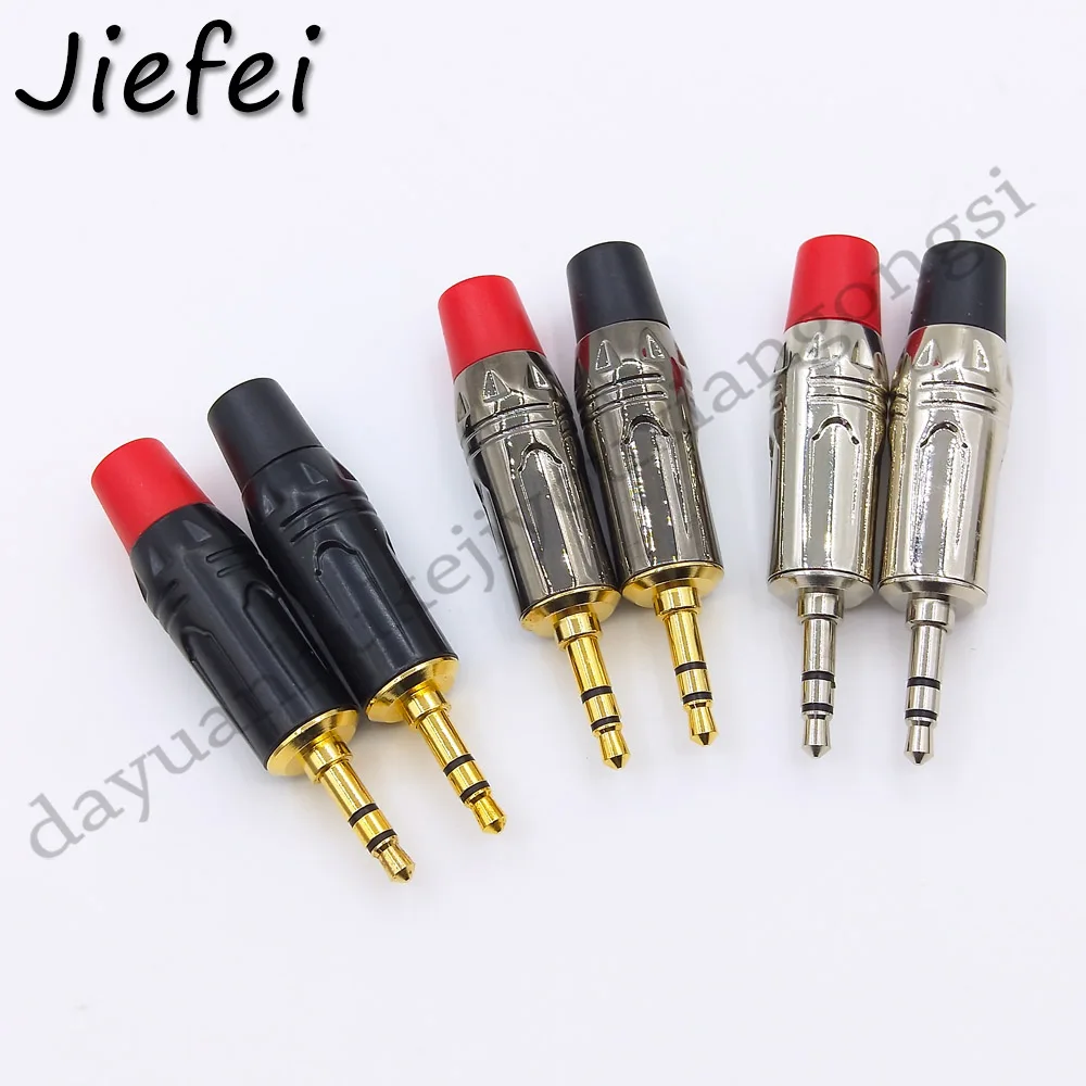 

1000Pcs 3 types New high quality Copper Gold Plated 3.5mm Male Stereo Jack Plug soldering connector