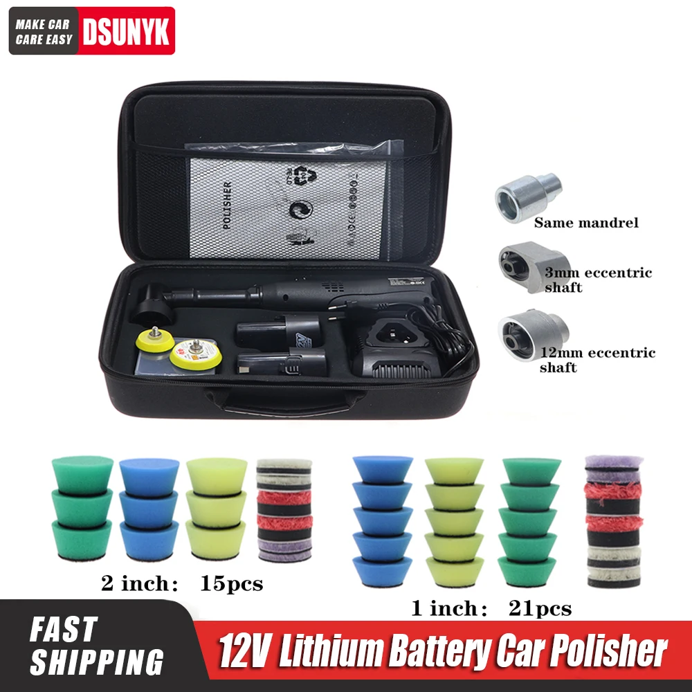 

12v lithium battery micro-grinding and rotating micro RO/DA double-action car polisher, Sanding and Cleaning